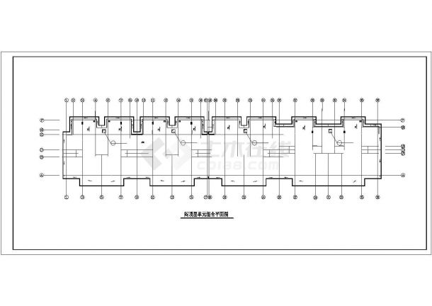 徐州某居住区五层砖混住宅楼建筑设计CAD施工图（含闷顶层和瓦屋面层）-图一