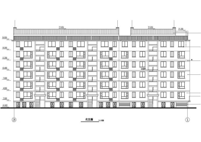 南宁市某社区6层砖混住宅楼建筑设计CAD施工图（含架空层和阁楼层）_图1