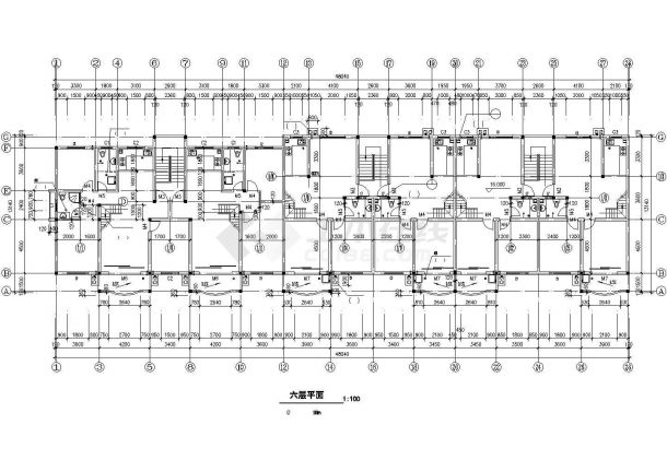 南宁市某社区6层砖混住宅楼建筑设计CAD施工图（含架空层和阁楼层）-图二
