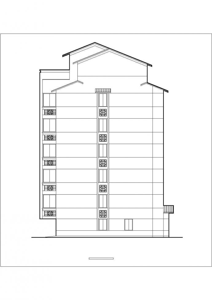 衢州市某街道6+5x4层商住楼建筑设计CAD施工图（五栋联立式/含阁楼）_图1