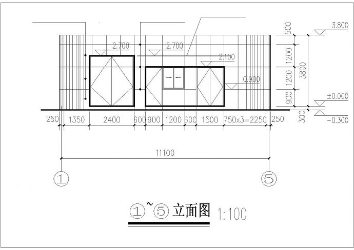 深圳某现代化小区80平米单层砖混结构变电管理室建筑设计CAD图纸_图1