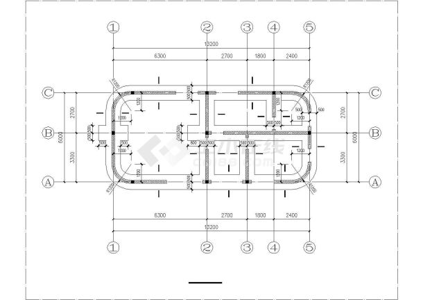 某现代化居住区单层砖混结构电气管理室全套结构设计CAD图纸-图一