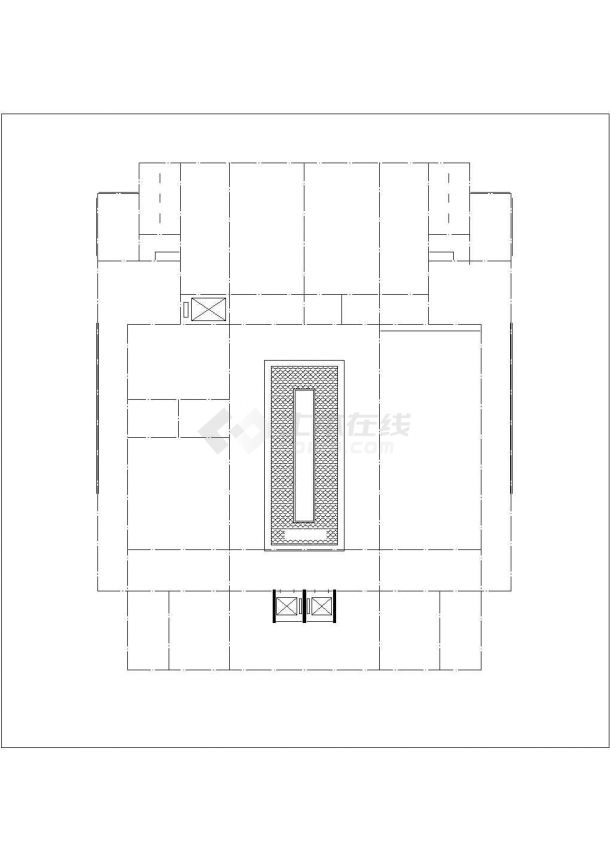 上海某殡仪馆7000平米五层框架结构悼念馆平面设计CAD图纸-图一