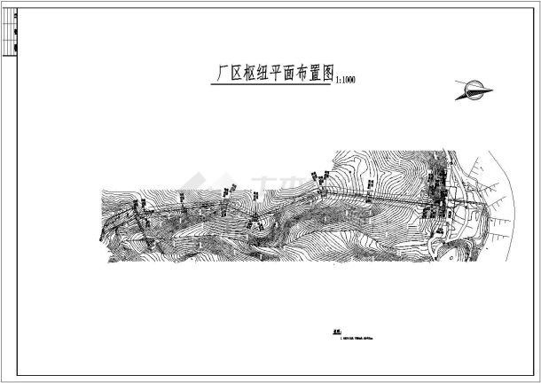 厂区枢纽平面布置图 管道纵剖面图-图一