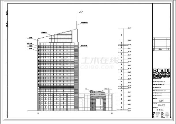 某十七层妇产科医院综合楼设计cad全套建筑施工图纸（含设计说明）-图二
