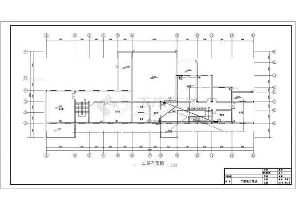 某地2层医院机房综合楼电施图纸（含配电系统图）-图一