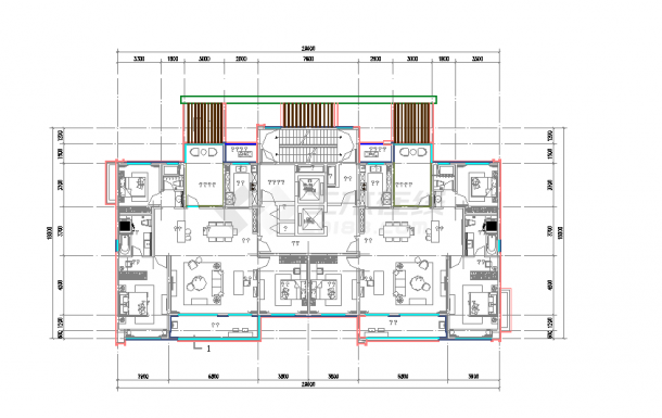 某地区住宅施工控制图纸CAD-图二