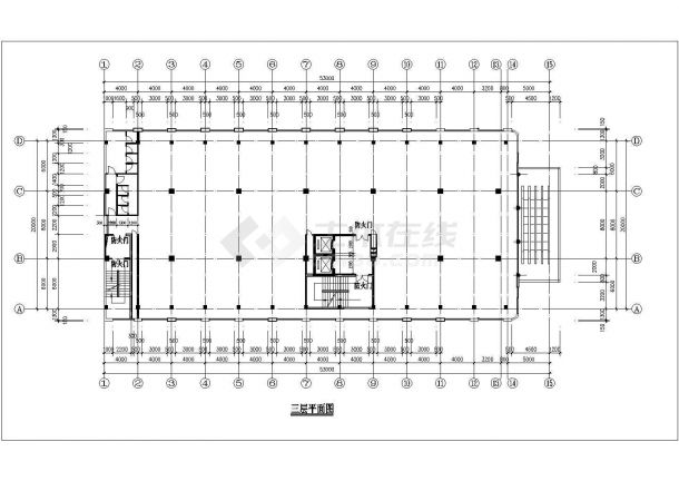 某商业街6500平米10层框架结构商务酒店平立面设计CAD图纸-图一