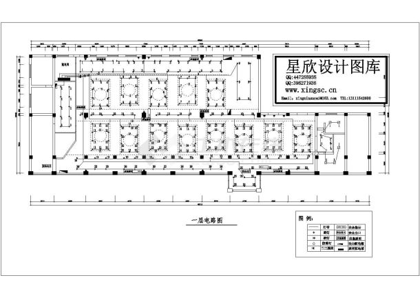 某豪华大厅灯光平面布置图-图一