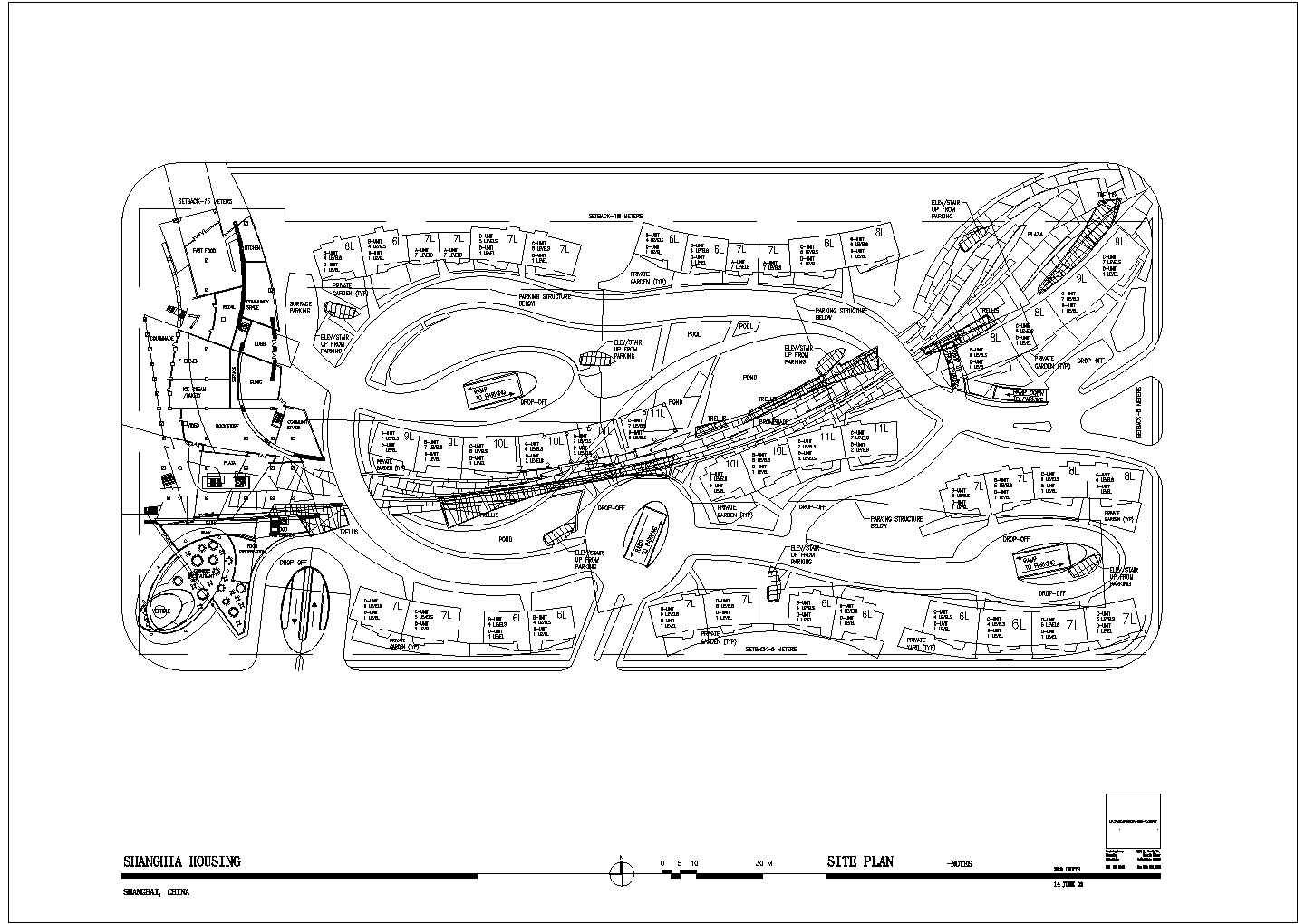 某国外度假山庄别墅区别墅建筑规划设计方案施工CAD图纸