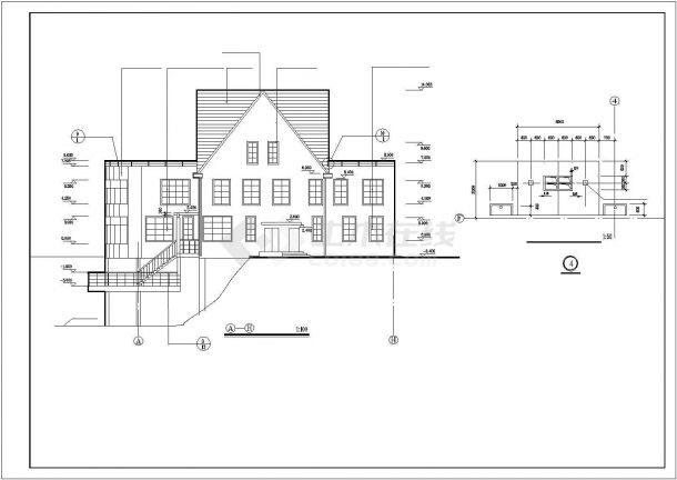 某度假山庄别墅区精品豪华别墅建筑设计方案施工CAD图纸-图一