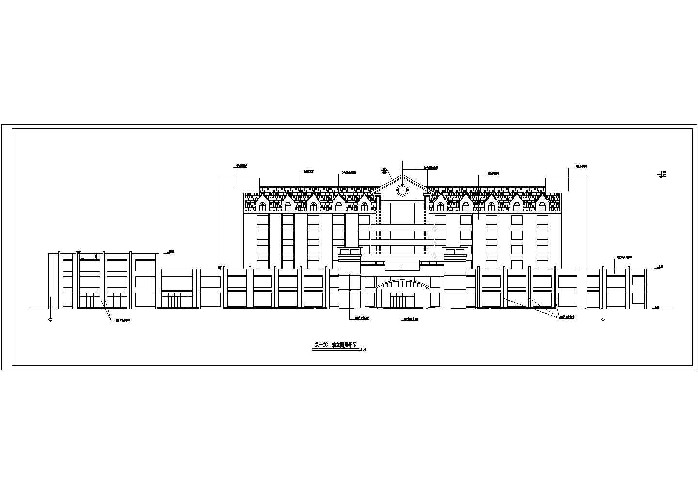 占地4100平米左右7层框架结构星级宾馆全套建筑CAD设计图纸
