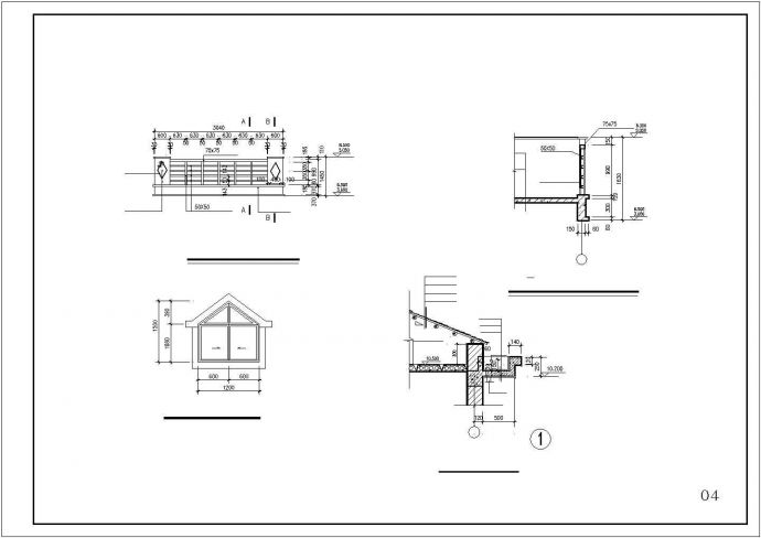 某几套湖边斜屋顶家庭别墅建筑设计方案施工CAD图纸_图1
