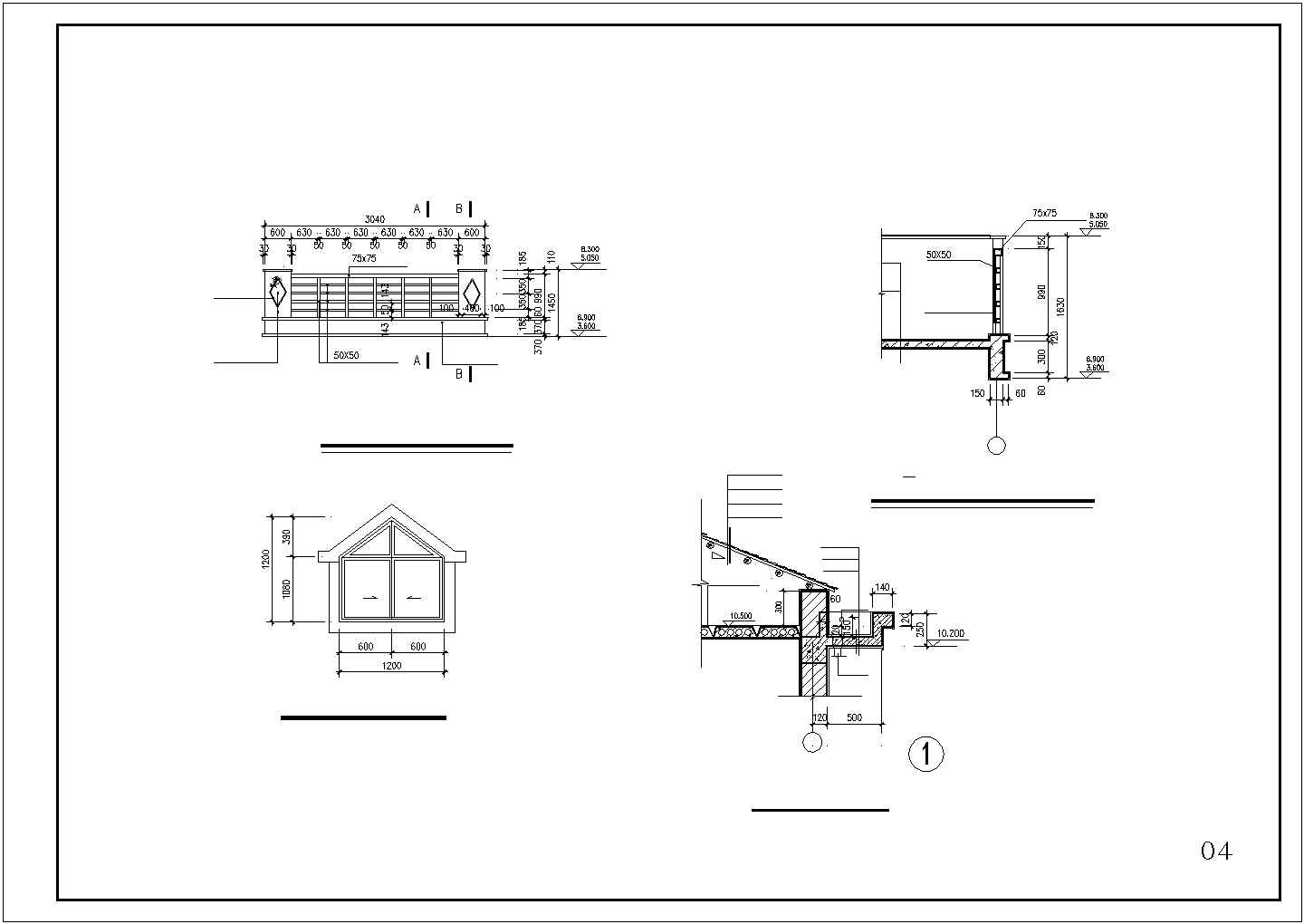某几套湖边斜屋顶家庭别墅建筑设计方案施工CAD图纸