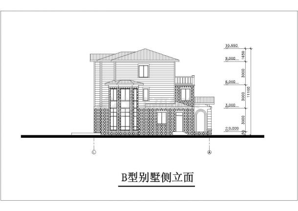 某度假景区山庄精美别墅住宅建筑设计方案施工CAD图纸-图二