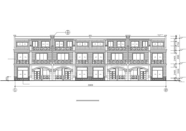 某景区山庄现代多层联体别墅建筑全套设计方案施工CAD图纸-图二