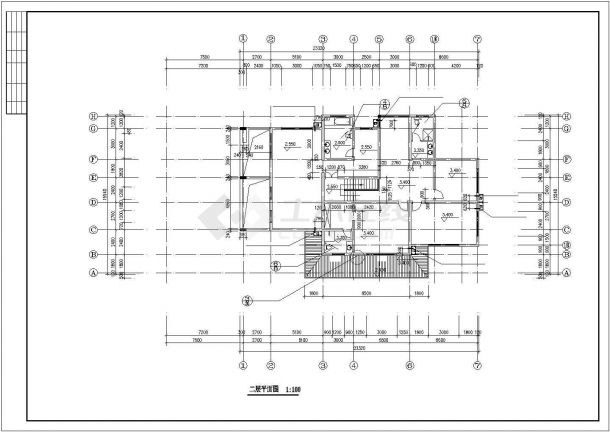 某景区山庄高级住宅建筑设计方案施工CAD图纸-图一