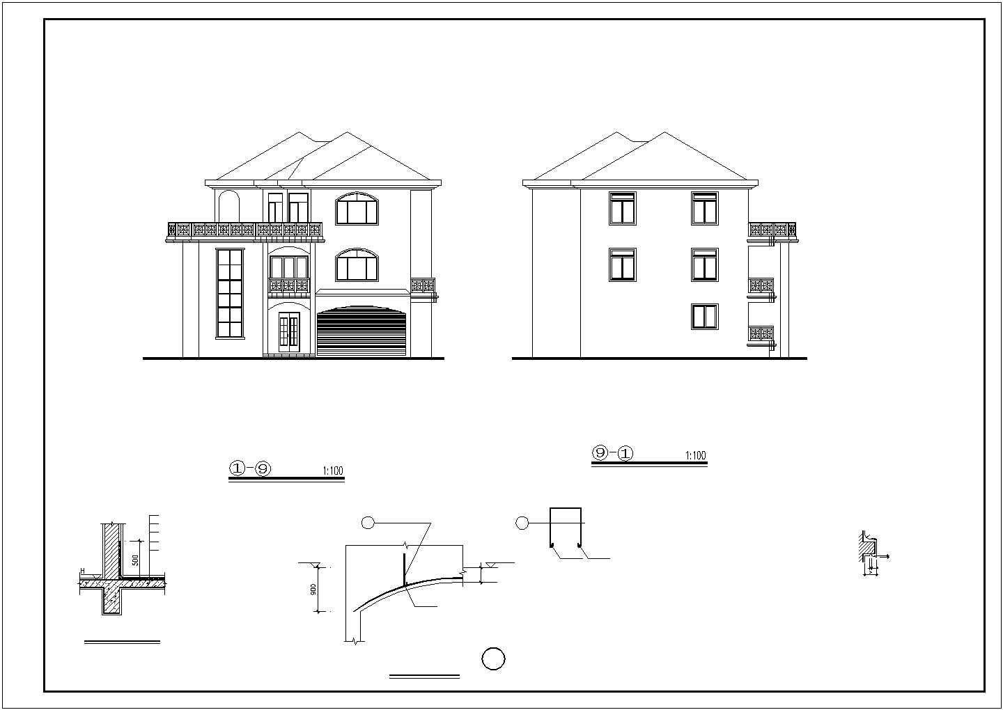某度假山庄商业别墅建筑扩出设计方案施工CAD图纸