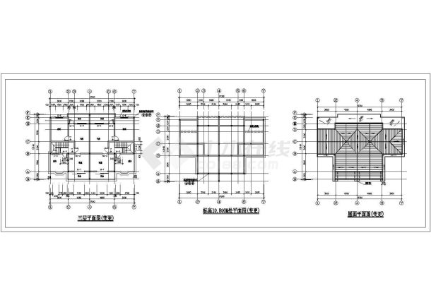 某度假山庄商业别墅建筑设计方案施工CAD图纸-图二