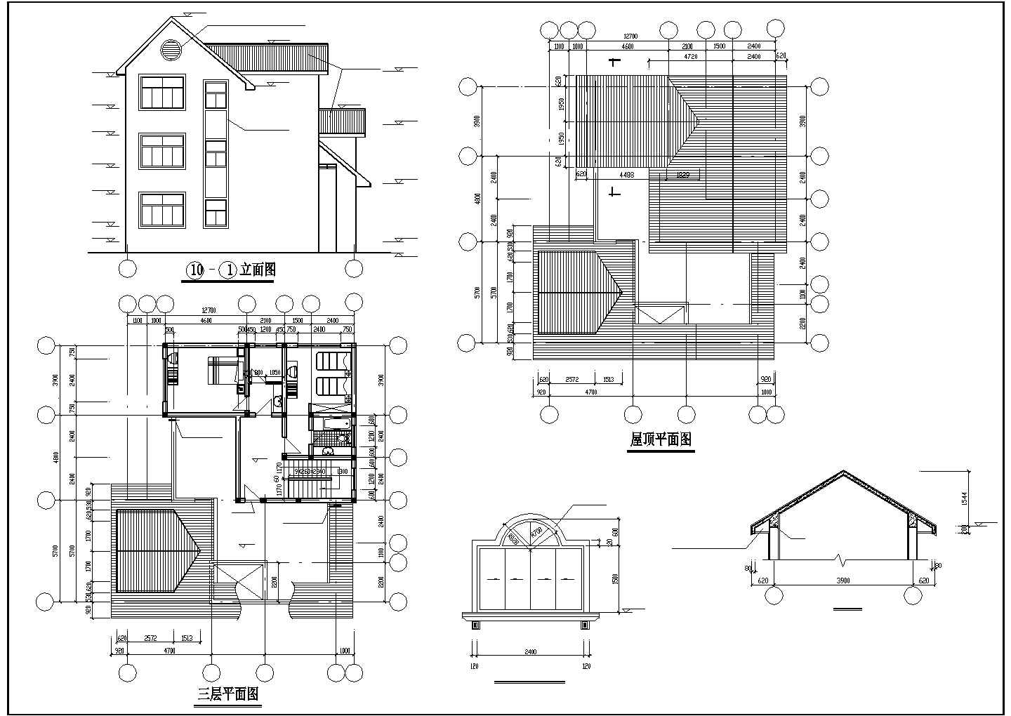 某度假山庄高级商业别墅建筑结构设计方案施工CAD图纸
