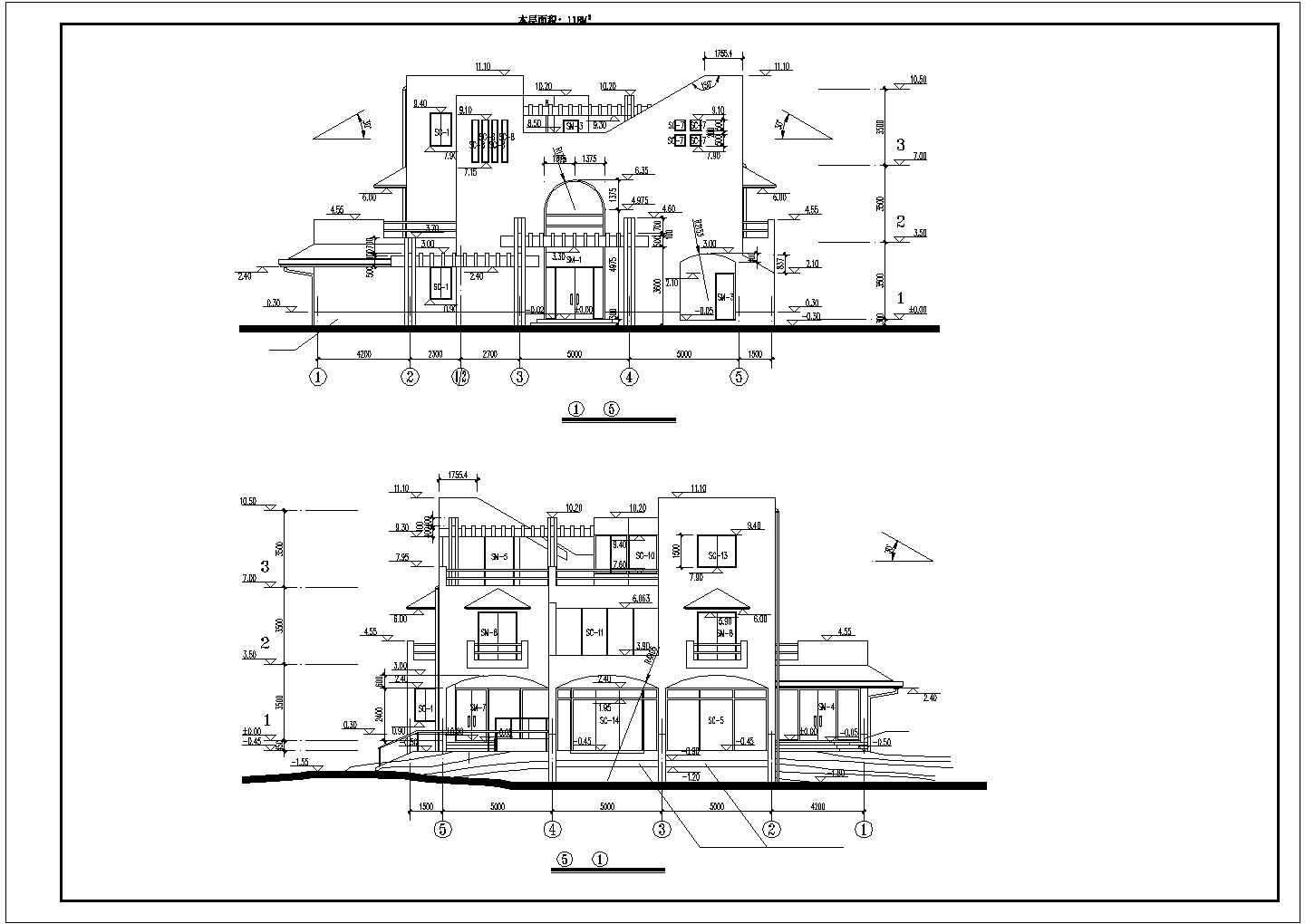 某度假山庄高级别墅建筑全套设计方案施工CAD图纸