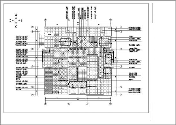某足浴4层平顶CAD施工完整平立剖面图纸-图二