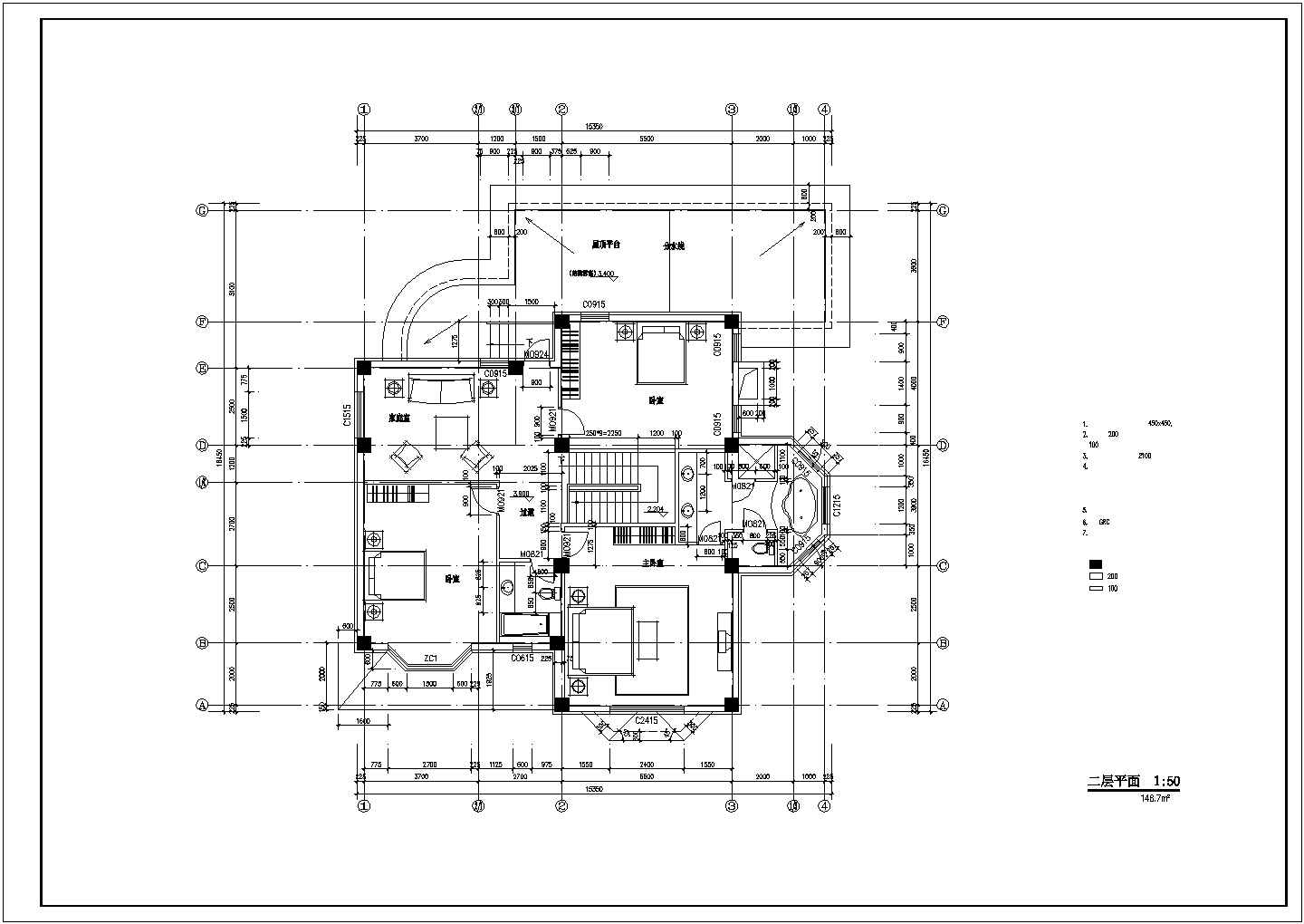 某度假山庄高级别墅区建筑方案设计施工CAD图纸