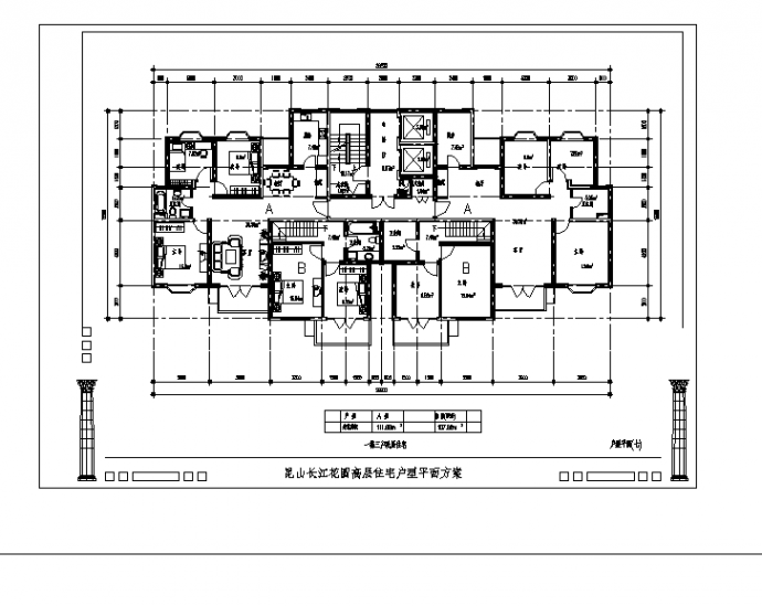 2套高层小区住宅设计施工cad图纸_图1