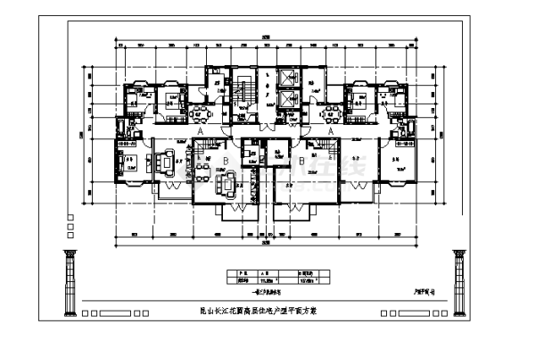 2套高层小区住宅设计施工cad图纸-图二