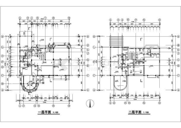 某温泉度假山庄欧式别墅建筑全套方案设计施工CAD图纸-图二