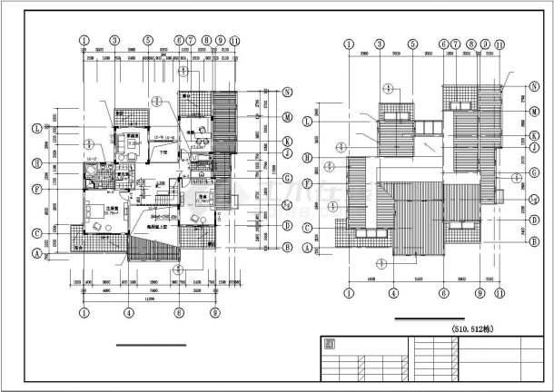 某温泉度假村私人多层小别墅建筑方案设计施工CAD图纸-图二