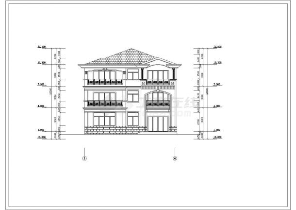 某南方城市江边别墅建筑全套方案设计施工CAD图纸-图二