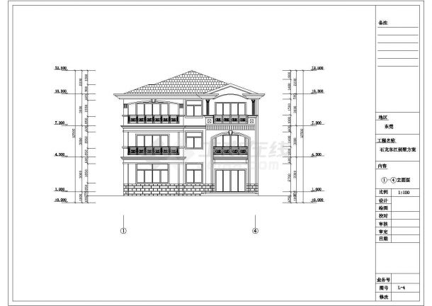 南方某城市江边别墅建筑全套方案设计施工CAD图纸-图一