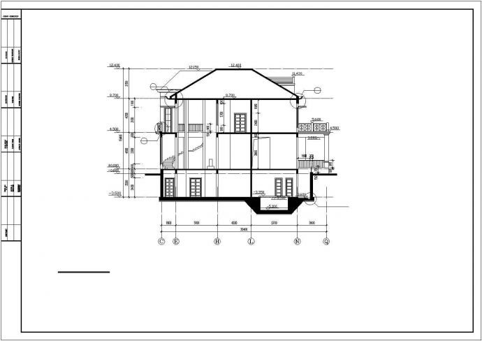 某城市市郊商务别墅建筑全套方案设计施工CAD图纸_图1