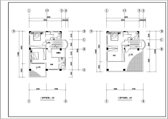 南方某城市实用新型别墅建筑全套方案设计施工CAD图纸_图1