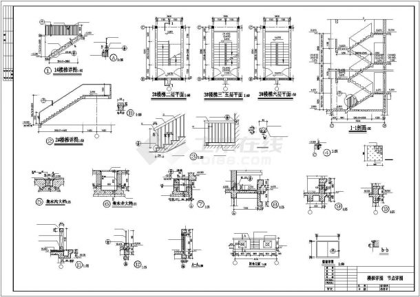 汉中市银沟桥小区6层砖混住宅楼建筑设计CAD图纸（含阁楼和车库层）-图二