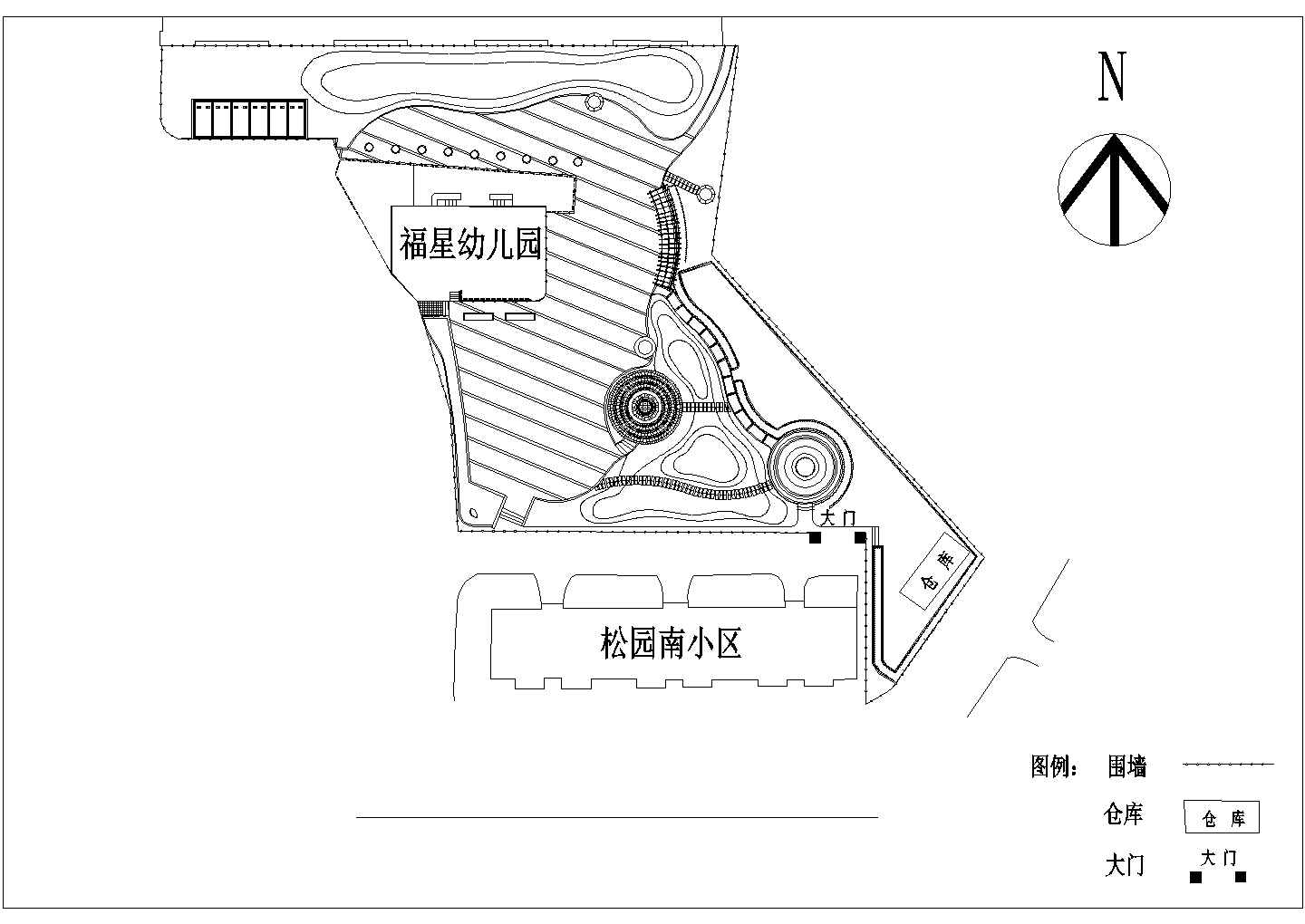 松园南小区公园平面布置图