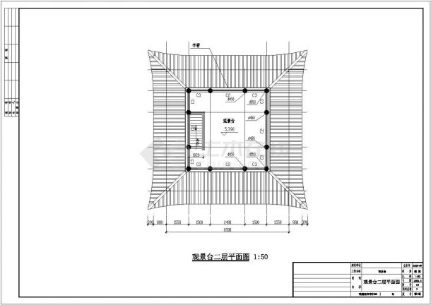 珠海某普驼寺建筑设计全套CAD图-图一