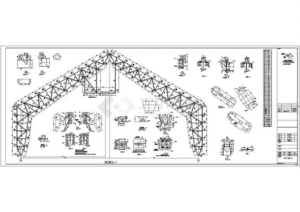 35m结构式门式钢结构工程设计CAD图-图二