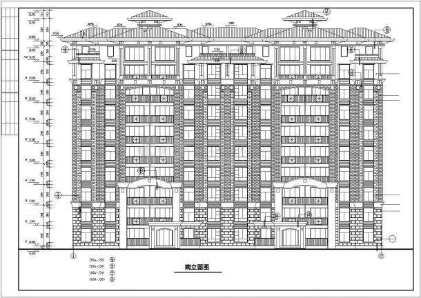 合肥湾紫苑小区4400平九层剪力墙结构住宅楼建筑设计CAD设计图-图一