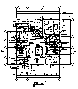 三层新中式风格样板房别墅建筑设计cad图(两套设计图，共七张)_图1