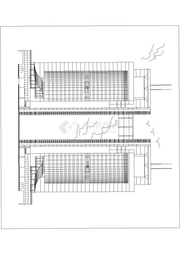 西南地区某31层剪力墙结构商业办公楼全套平立剖面设计CAD图纸-图二
