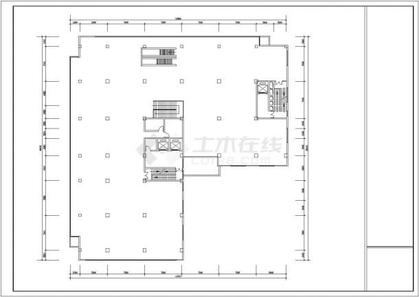 1.1万平米12层框架结构商办楼平立剖面设计CAD图纸-图一