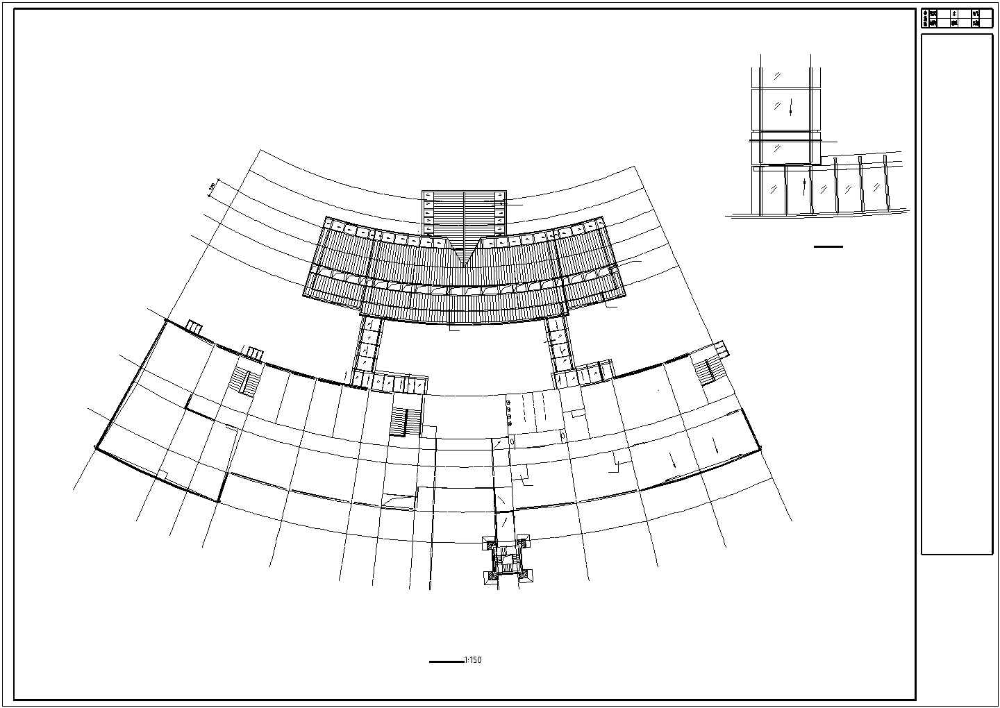 成都市某商业街2400平米2层框架结构商务会所平立剖面设计CAD图纸