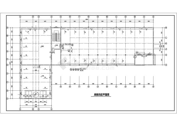 3100平米左右3层框架结构商务酒店全套建筑设计CAD图纸-图二