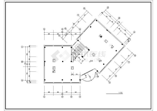 北京丰台区某13层框架结构商务酒店全套平立剖面设计CAD图纸-图一