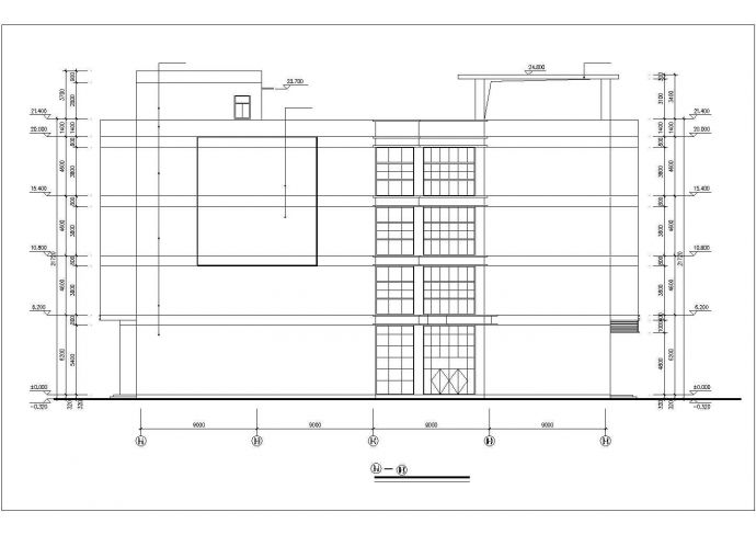 滁州市某商业街8500平米两栋4层框架结构百货商场平面设计CAD图纸_图1