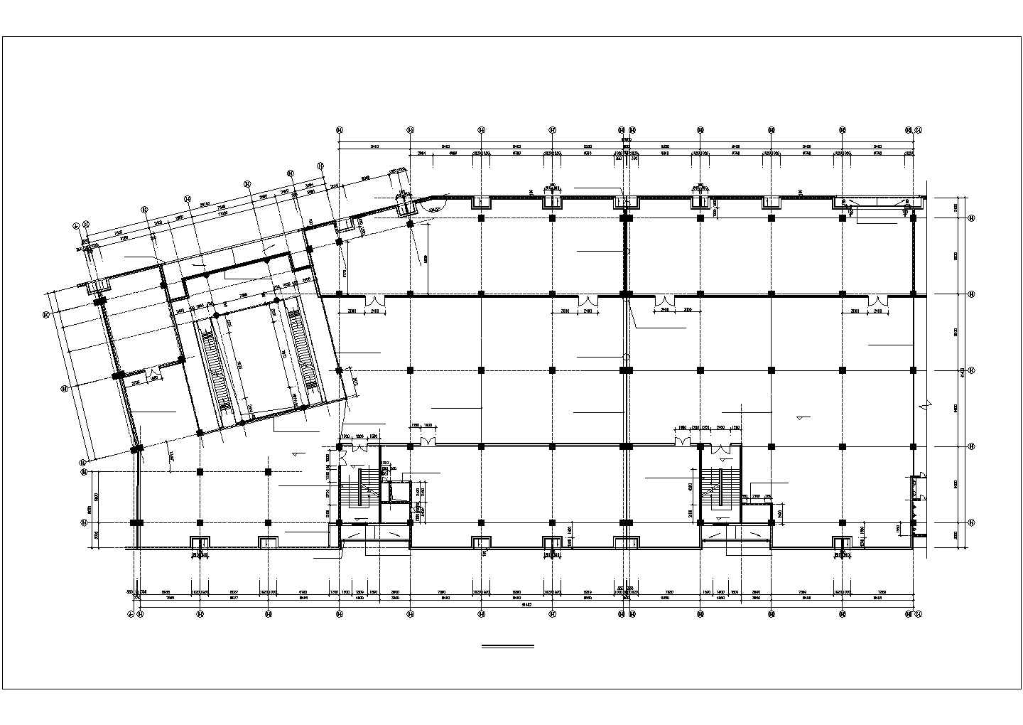 太仓市某商业街四层框架结构百货商场全套建筑设计CAD图纸