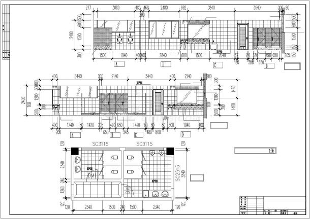 沧州市某通讯公司四层框架结构办公楼平立剖面设计CAD图纸-图二