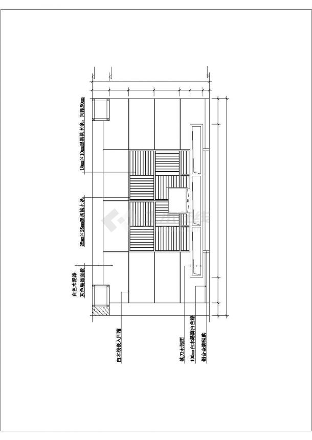 家居装修cad立面施工大样图电视墙立面图-图一